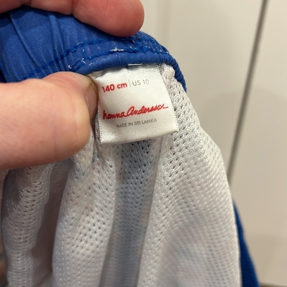 Hanna Andersson Red, White, and Blue Striped Swim Trunks Boys Size 10 - Picture 5 of 7